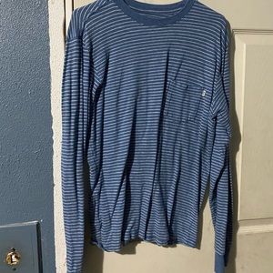 Blue and white striped long sleeve